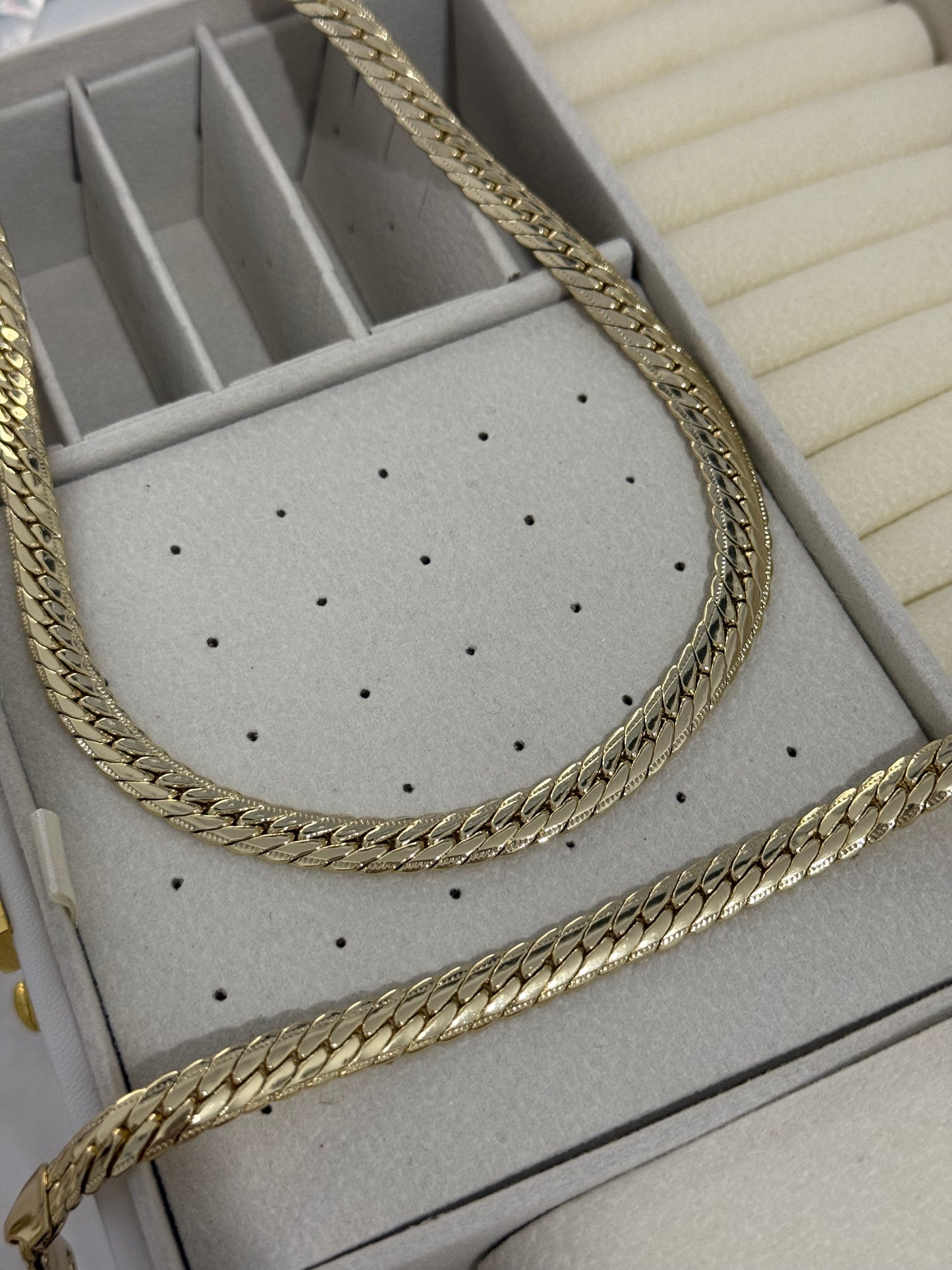 Conjunto oro lamino 14k