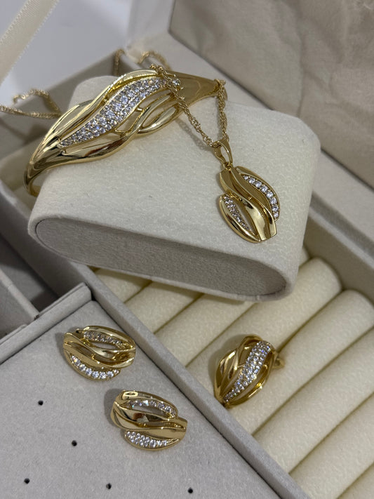 Conjunto oro lamino 14k (4 piezas)