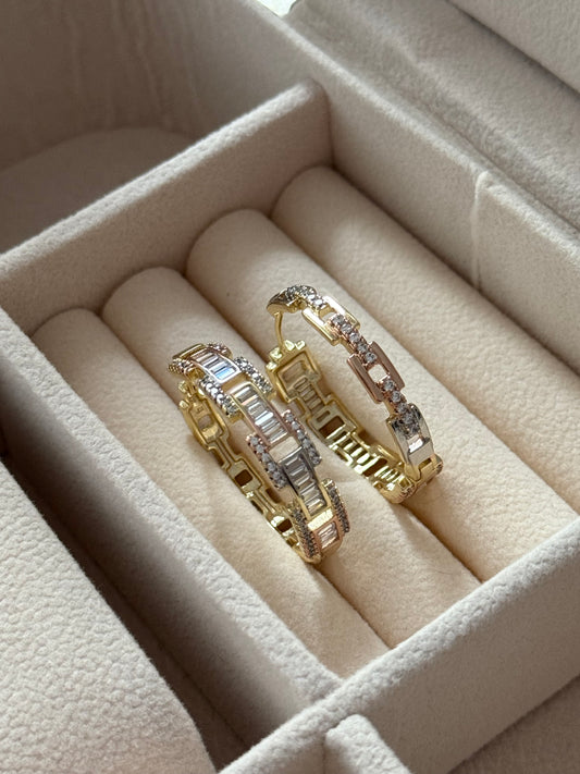 Aretes tricolor modelo 001