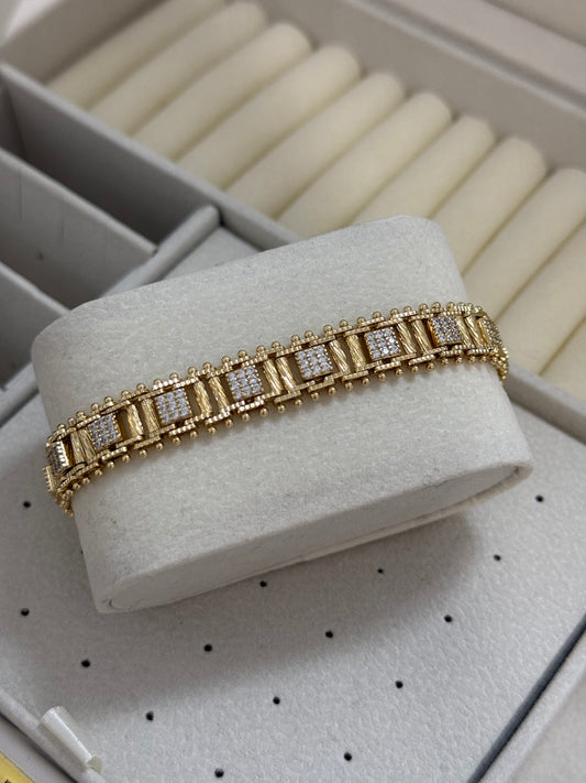 Pulsera 14k modelo ancho 016