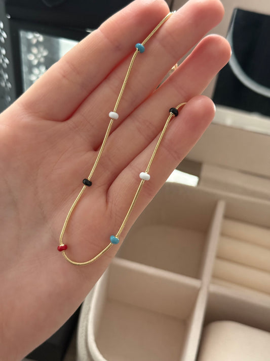 Tobillera oro 14k modelo 002