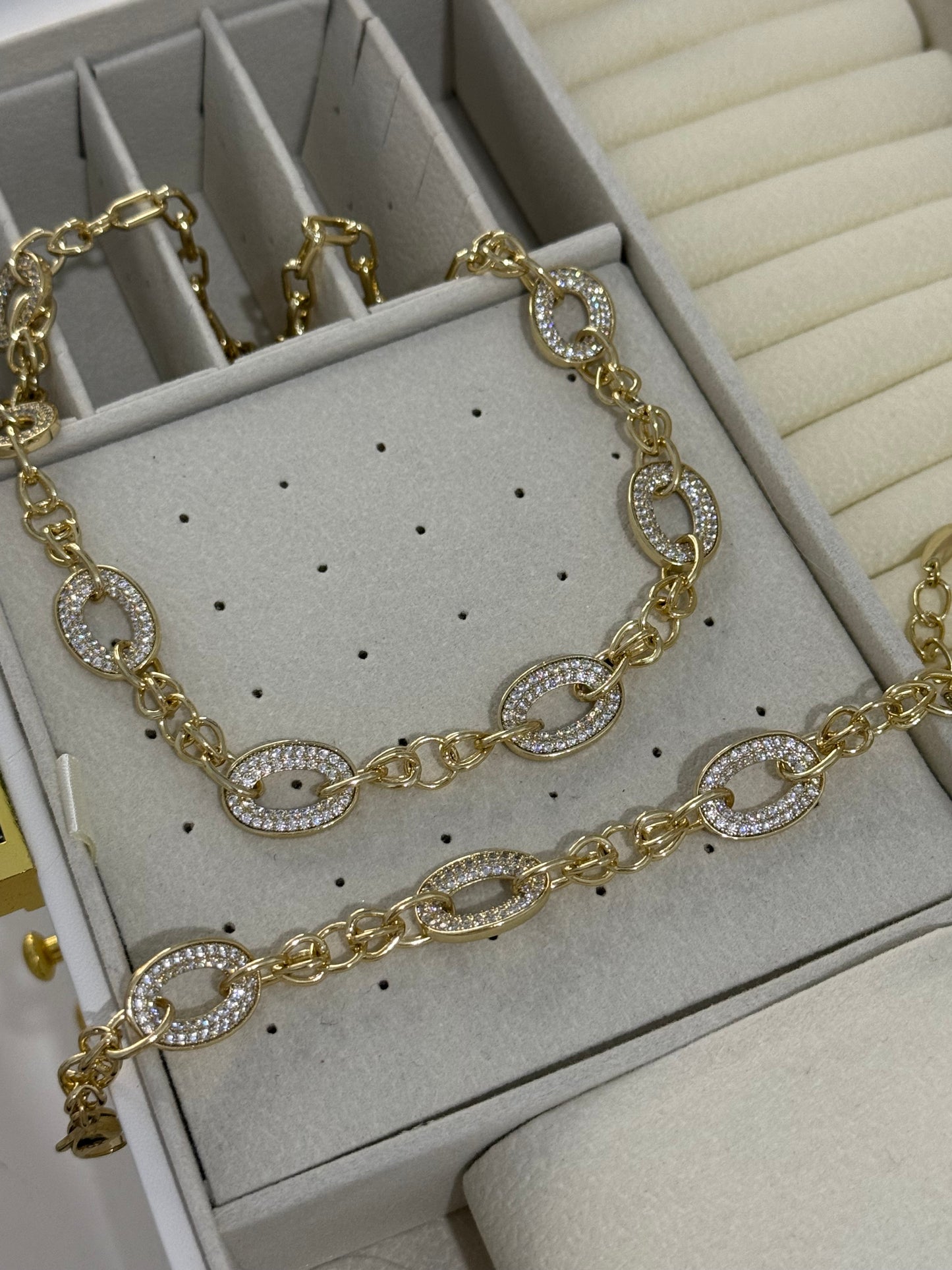 Conjunto oro lamino 14k