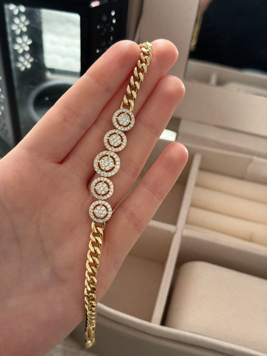 Pulsera oro 14k modelo 004