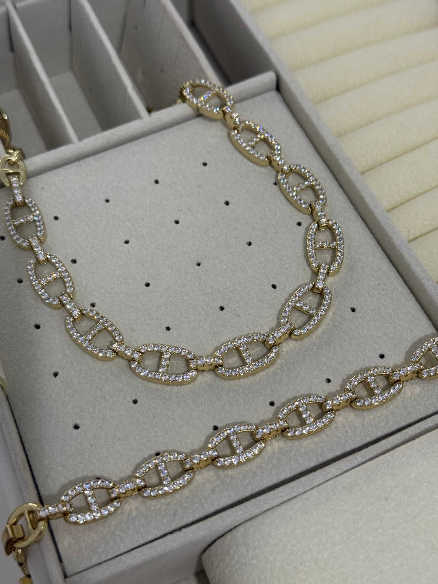 Conjunto oro lamino 14k