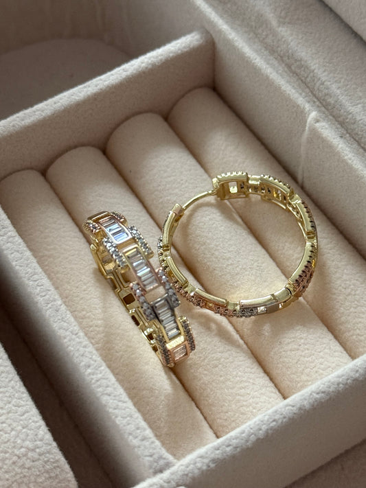 Aretes tricolor modelo 001