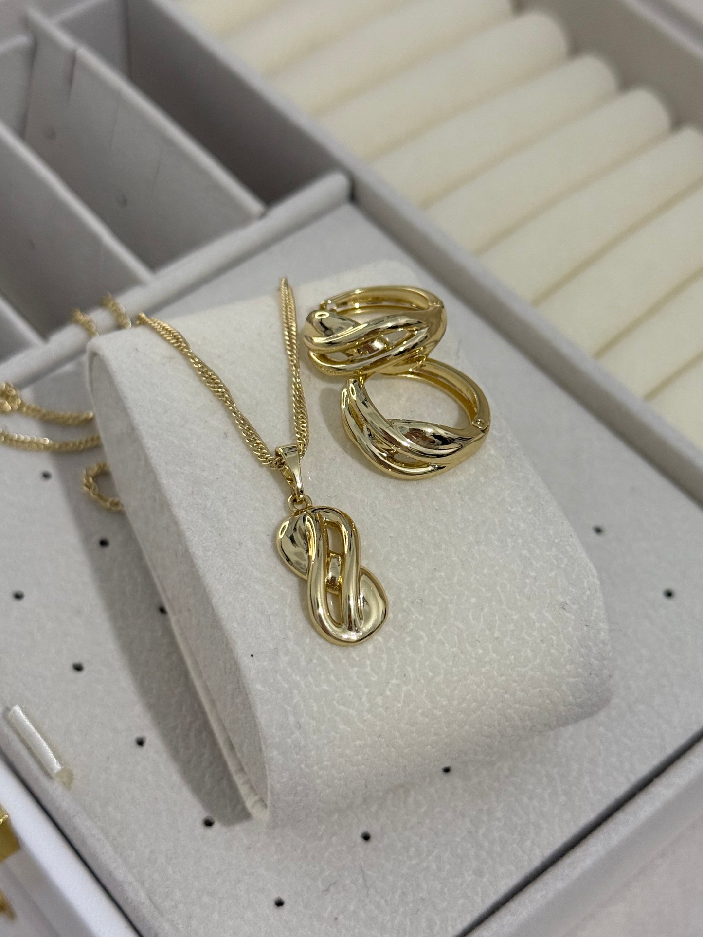 Conjunto oro lamino 14k