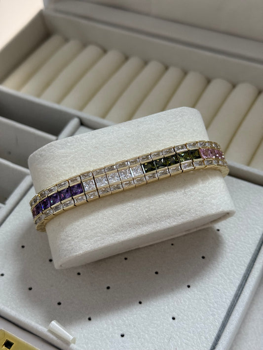 Pulsera tricolor 14k