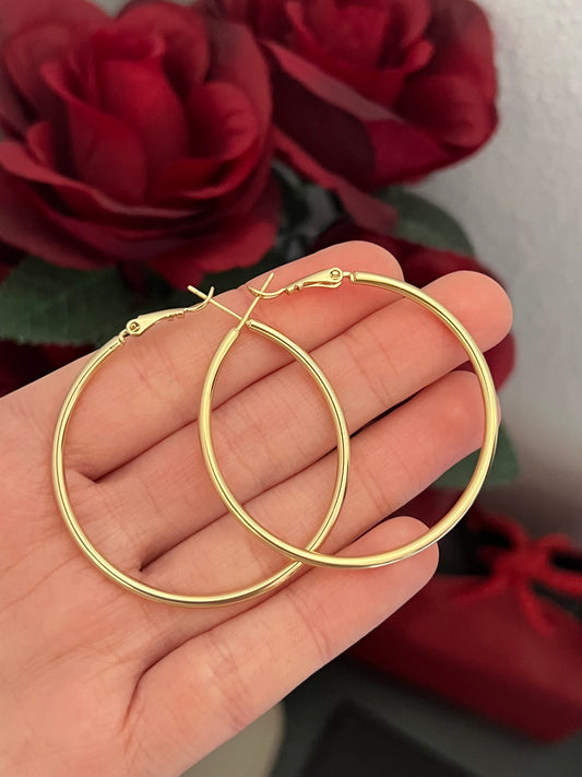 Aros grandes 14k modelo 028
